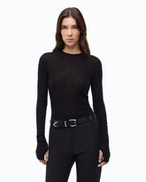 Lightweight ribbed sweater - Black | Pinko