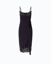 Midi dress with lace details - Dark Blue | Pinko