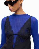 Lace lingerie top - Dark Blue | Pinko