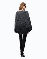 Sweater with jewel collar and micro sequins - Multicolor Grey-Black | Pinko
