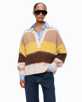 Pullover aus Alpakamix mit Streifen - | Pinko