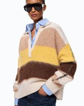 Pullover aus Alpakamix mit Streifen - | Pinko