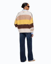 Pullover aus Alpakamix mit Streifen - | Pinko