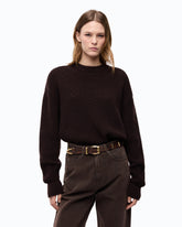 Ribbed wool sweater - Brown | Pinko