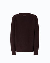 Ribbed wool sweater - Brown | Pinko
