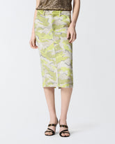 Camouflage calf-length skirt - | Pinko