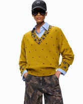 Pullover aus Wolle und Kaschmir mit Schmuckapplikationen - | Pinko