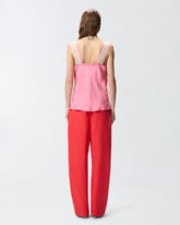 Spotted lingerie top with lace - Pink | Pinko