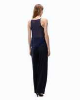 Fluid top with feather detailing - | Pinko