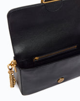 Small Love One Slouchy crossbody bag in smooth leather - Black | Pinko
