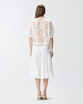 Cropped lace t-shirt - | Pinko