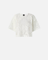 Cropped lace t-shirt - | Pinko