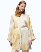 Gradient satin kimono with belt - | Pinko