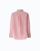 Striped shirt with floral embroidery - | Pinko