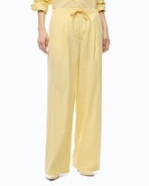Striped trousers with drawstring waist - | Pinko