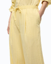 Striped trousers with drawstring waist - | Pinko