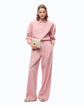 Striped trousers with drawstring waist - | Pinko