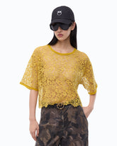 Macramé top with apple motif - Trasparente | Pinko
