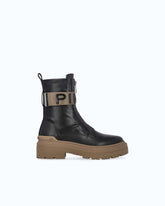 Platform boots with PINKO lettering logo - Black | Pinko