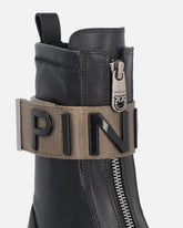 Platform boots with PINKO lettering logo - Black | Pinko