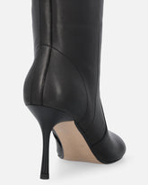 Knee-high nappa leather boots with heel and strap - | Pinko