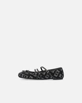 Monogramm-Ballerinas mit Strass und Schleife an der Spitze - | Pinko