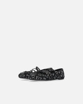 Monogramm-Ballerinas mit Strass und Schleife an der Spitze - | Pinko