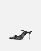 Pantoletten aus Satin und Strass mit Absatz - | Pinko