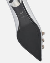 Low laminated nappa leather pumps with straps and studs - | Pinko