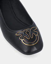 Nappa leather ballerinas with Love Birds logo - | Pinko
