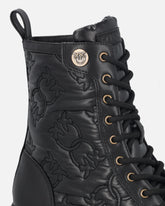 Schnürstiefel aus Leder mit Logo Love Birds - | Pinko