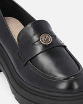 Mokassins aus Leder mit Logo Love Birds - | Pinko