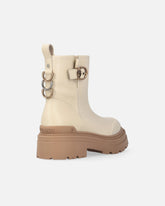 Leather booties with Love Birds logo - | Pinko