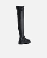Thigh-high boots with metal inserts - | Pinko