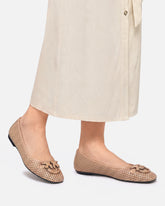 Perforated ballerinas with Love Birds logo - | Pinko