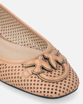 Perforated ballerinas with Love Birds logo - | Pinko