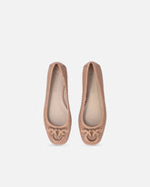 Perforated ballerinas with Love Birds logo - | Pinko