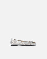 Ballerinas mit Lochmuster aus laminiertem Nappaleder - | Pinko