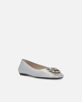 Ballerinas mit Lochmuster aus laminiertem Nappaleder - | Pinko