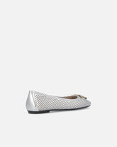 Ballerinas mit Lochmuster aus laminiertem Nappaleder - | Pinko