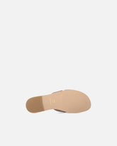 Leather slip-on sandals with Love Birds logo - | Pinko