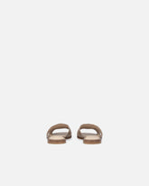 Leather slip-on sandals with Love Birds logo - | Pinko