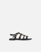 Flat sandals with straps and studs - | Pinko