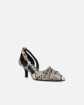 Pumps with python print and jewel studs - | Pinko