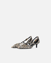 Pumps with python print and jewel studs - | Pinko
