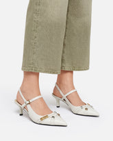 Slingbacks with straps and jewel details - | Pinko