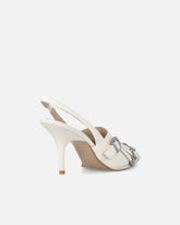 Leather slingbacks with saddlery-inspired details - | Pinko