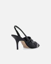 Leather slingbacks with saddlery-inspired details - | Pinko