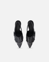 Leather slingbacks with saddlery-inspired details - | Pinko