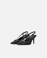 Sling-back pumps in nappa leather with straps and stiletto heel - | Pinko